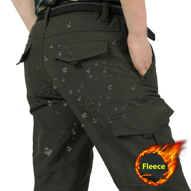 Fishing Pants Waterproof - الشتاء السراويل السميكة الرجال طبقة مزدوجة