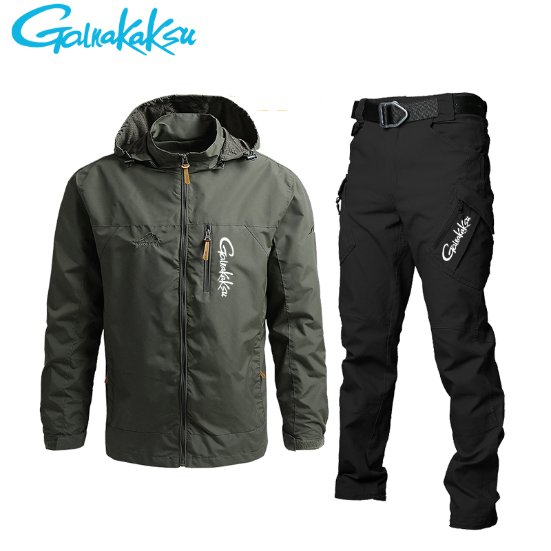 سترة وسراويل للرجال مضادة للما - مراجعة Fishing Rain Suit وسعره
