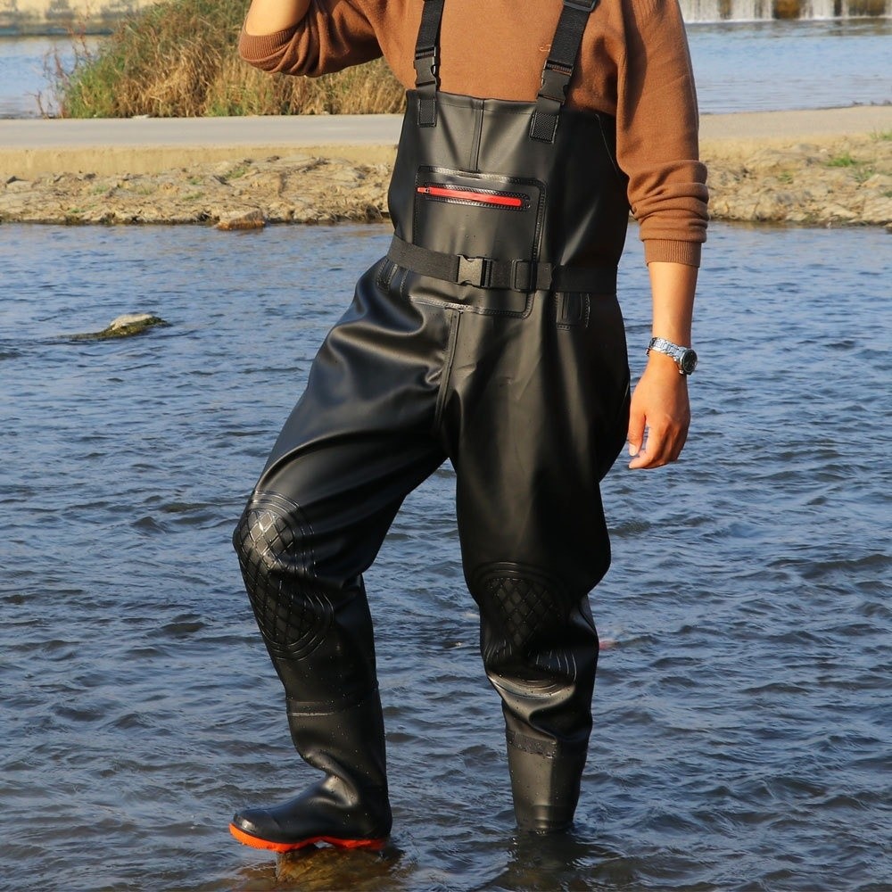 بدلة صيد مريحة من مادة PVC مع  - مراجعة Fishing Pants Waterproof وسعره