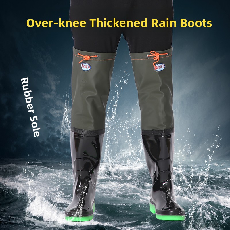 أحذية مطر سميكة فوق الركبة للر - مراجعة Fishing Rain Suit وسعره
